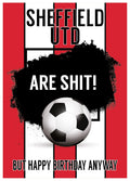Funny Football Birthday Card Sheffield