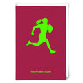 Rugby Pink Birthday Card