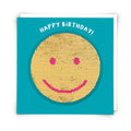 Smiley Birthday Card with Reusable Reversible Sequin Patch