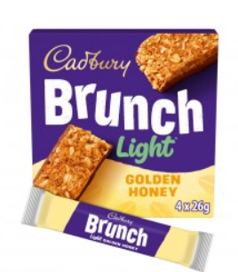 Cadbury Brunch Light Golden Honey Bars 4 pack
