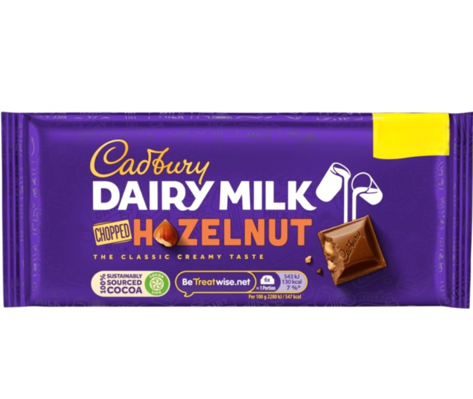 Cadbury Dairy Milk Chopped Hazelnut 95g