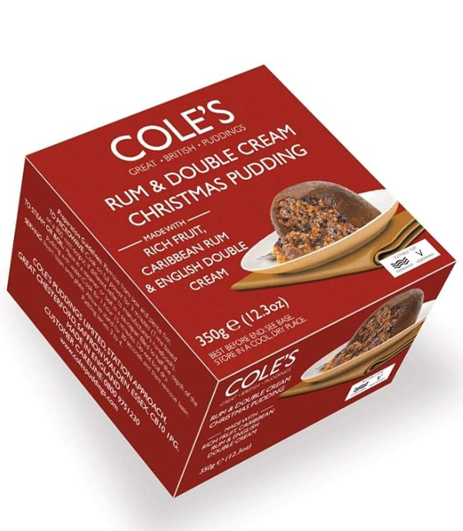 Coles Rum & Double Cream Pudding 350g