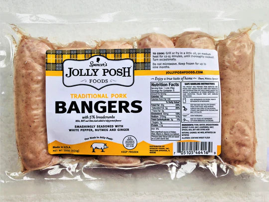 Jolly Posh Traditional Pork Bangers 1lb