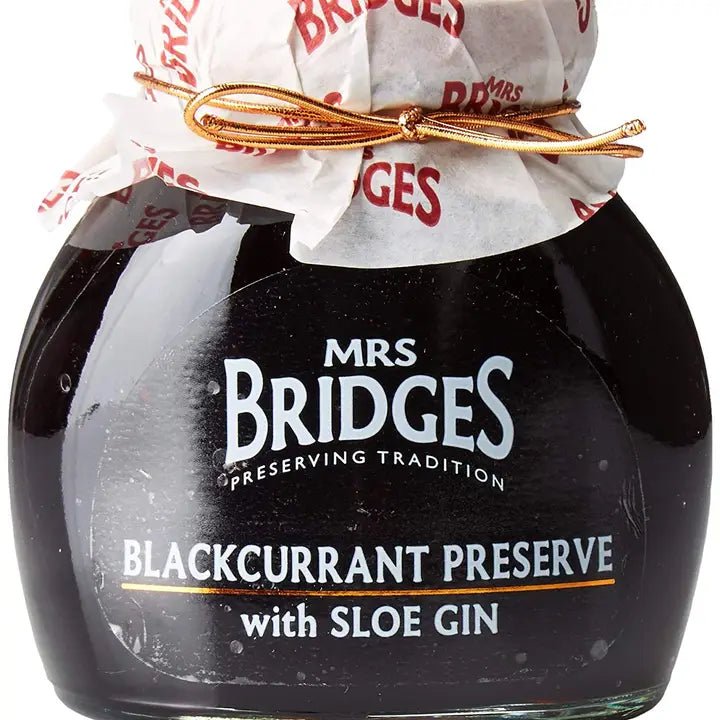 Mrs. Bridges Blackcurrant Preserve with Sloe Gin 340g