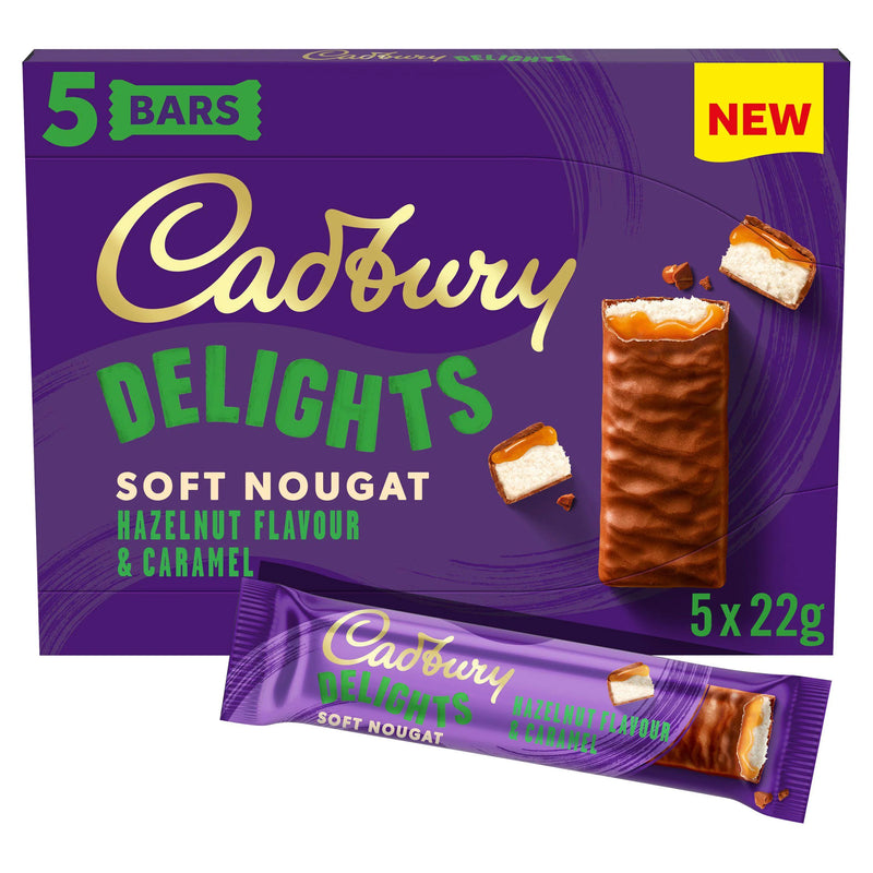 Cadbury Delights Hazelnut & Caramel 5 pack 110g