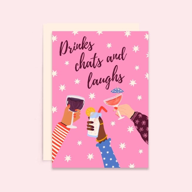 Drinks Chats Laughs Card