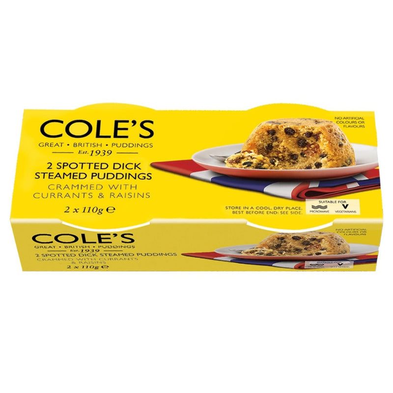 Coles Spotted Dick Steamed Pudding 260g