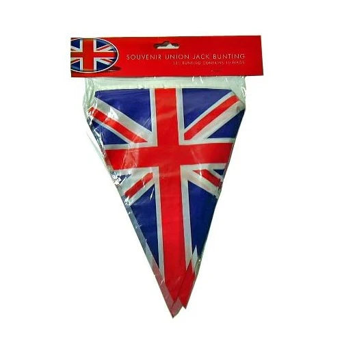 Union Jack PVC Bunting 12ft with 10 Flags