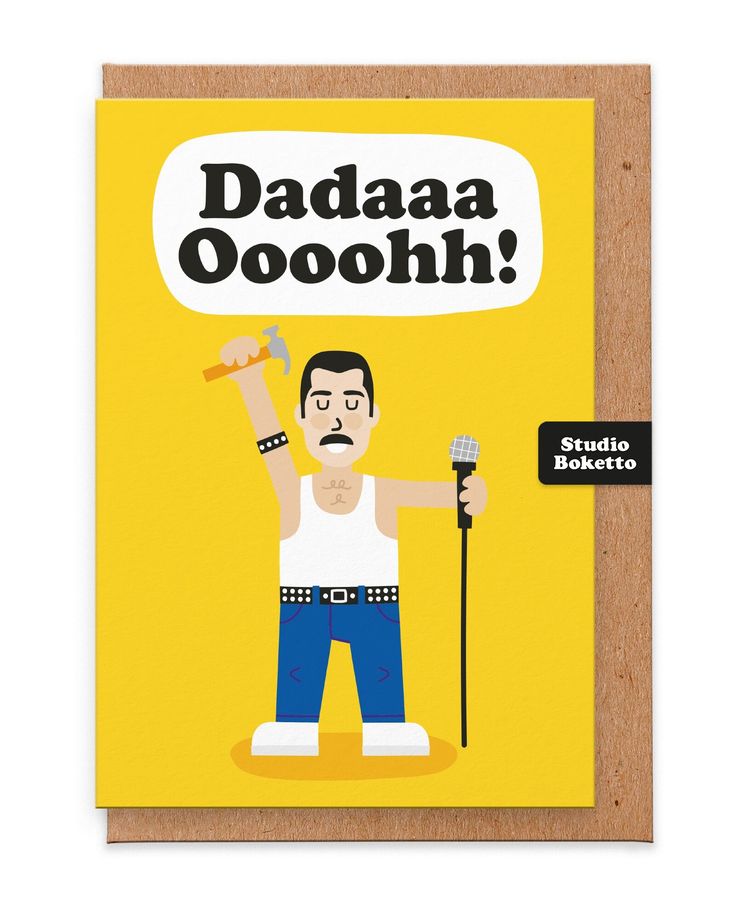 Dadaaa Ooohh! Father's Day Card (Freddie Mercury)