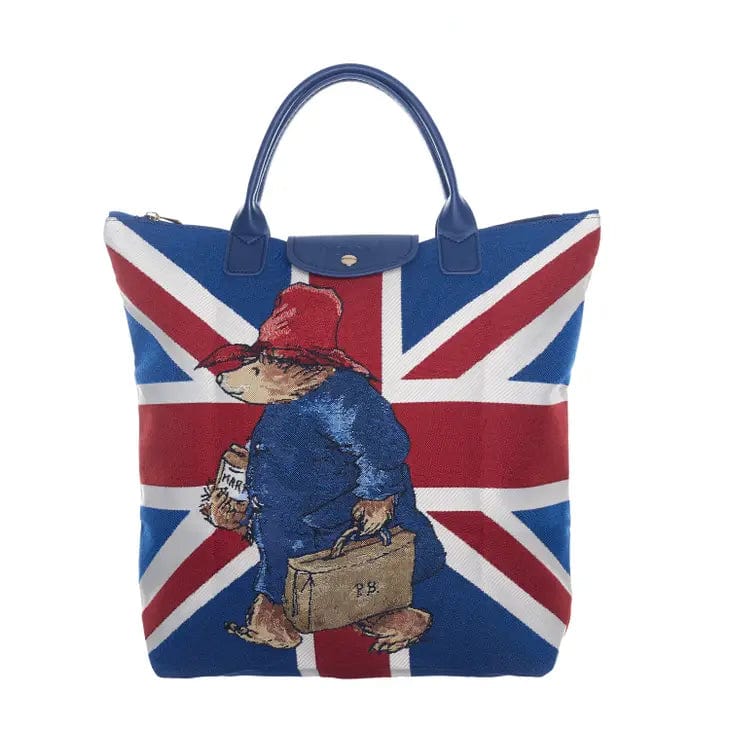 Signare Tapestry Union Jack Paddington Bear Foldaway Bag