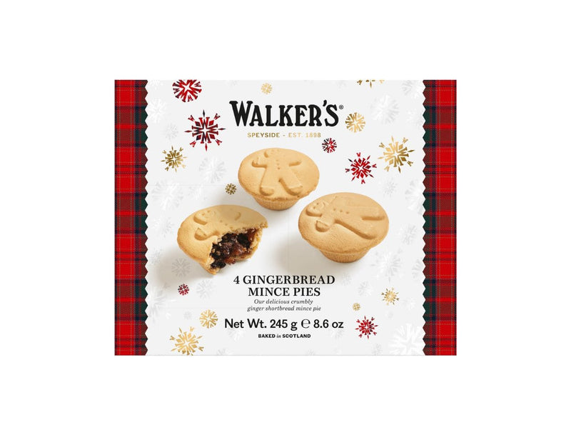 Walkers Gingerbread Mince Pies 4 Pack 245g