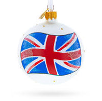 Flag of United Kingdom Glass Ornament