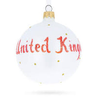 Flag of United Kingdom Glass Ornament