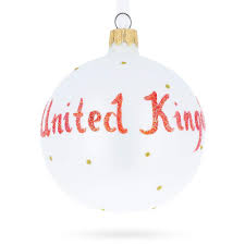 Flag of United Kingdom Glass Ornament