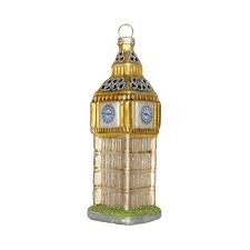 Big Ben Hand-Painted Glass Christmas Ornament