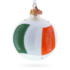 Flag of Ireland Glass Ornament