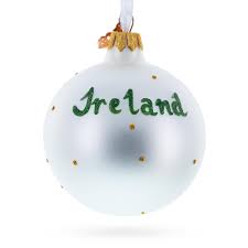Flag of Ireland Glass Ornament