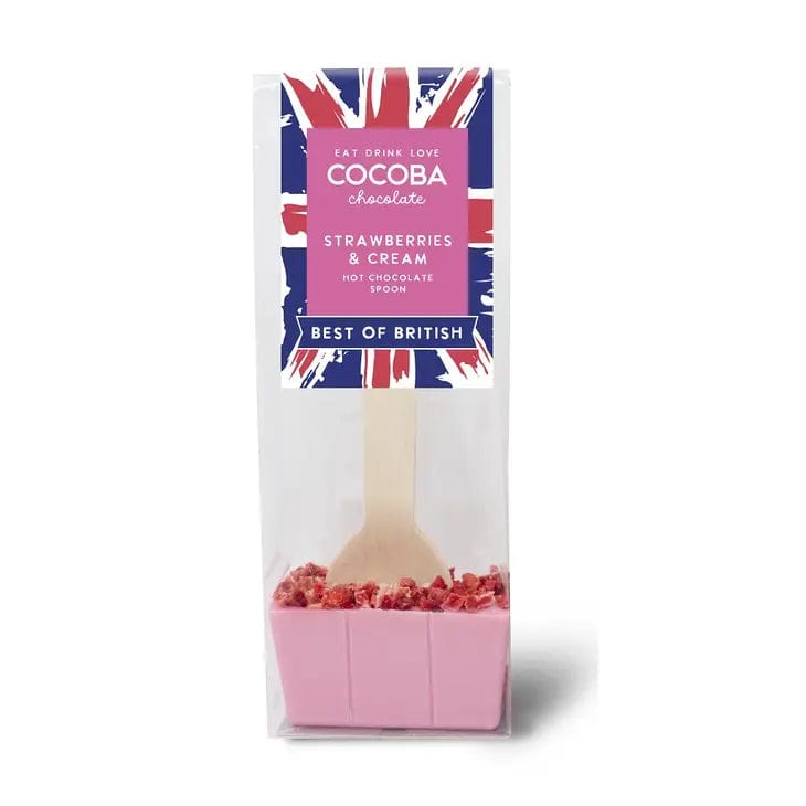 Best of British Strawberries & Cream Hot Chocolate Spoon 50g