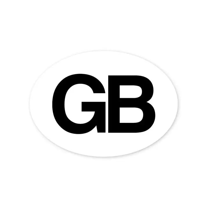 GB White Oval Decal