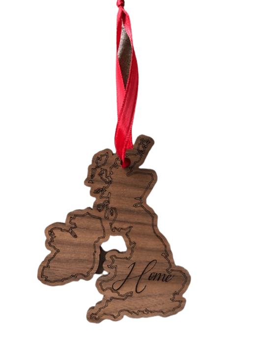 British Isles Walnut Ornament