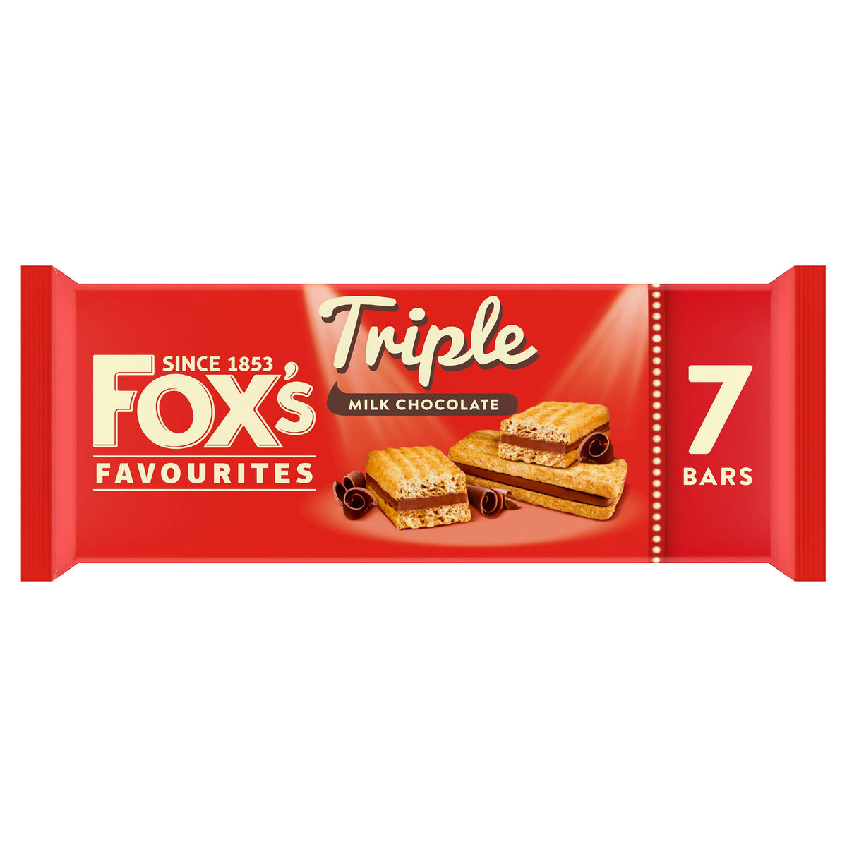Foxs Triple Layered Biscuit Bar 7pk