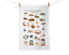 A Very Scottish Alphabet 'Food & Drink' Tea Towel