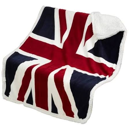 Sherpa Fleece Union Jack Throw