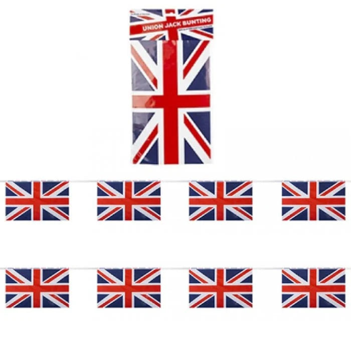 Union Jack Rayon Flag 12ft with 8 Flags