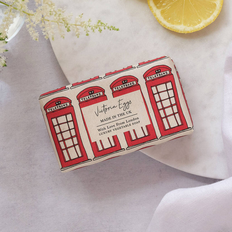 Victoria Eggs - Telephone Box Luxury Soap: Zesty Lemon Drizzle