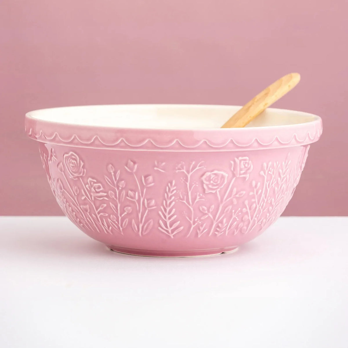 Mason Cash In the Meadow Mixing Bowl S12 Rose 4.25 quart