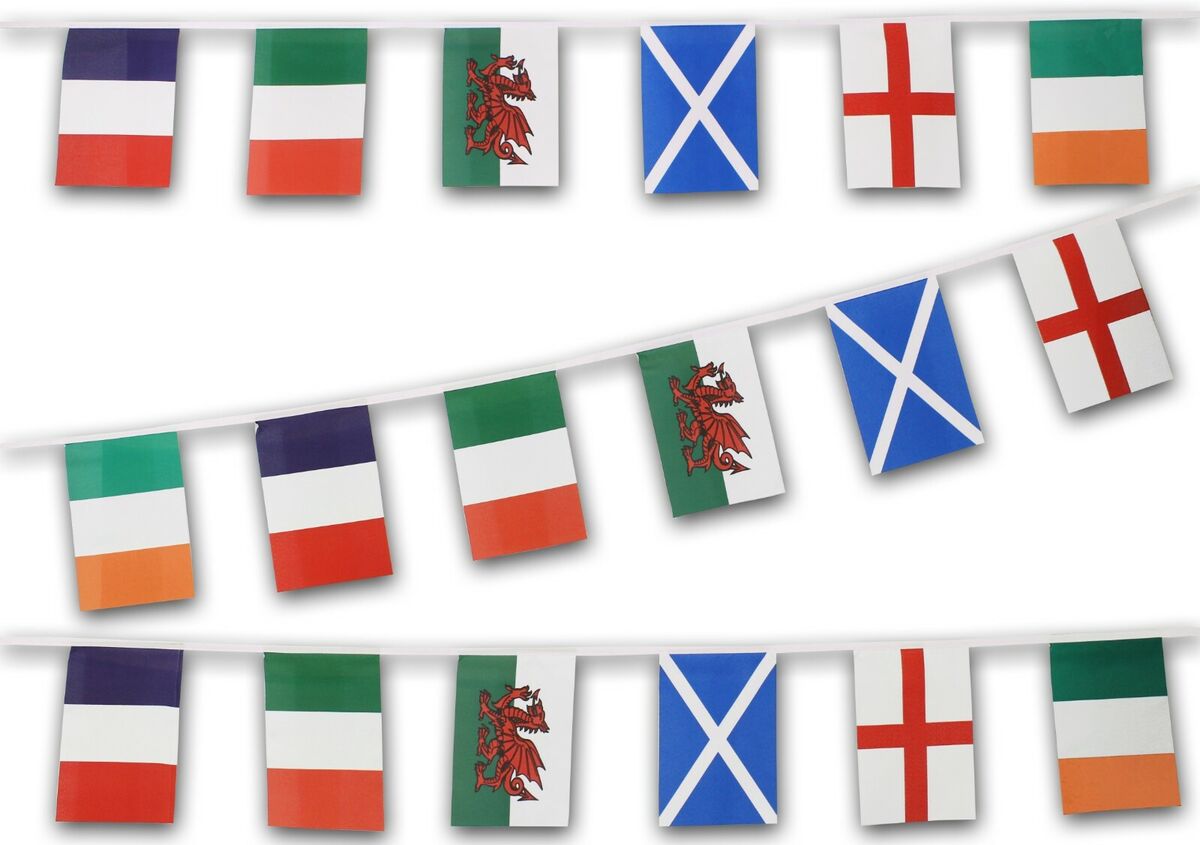 Six Nations Rugby Bunting 18 Flags
