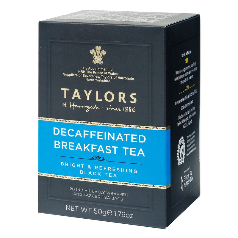 Taylors of Harrogate Decaffeinated Breakfast Tea - 20 Wrapped Tea Bags
