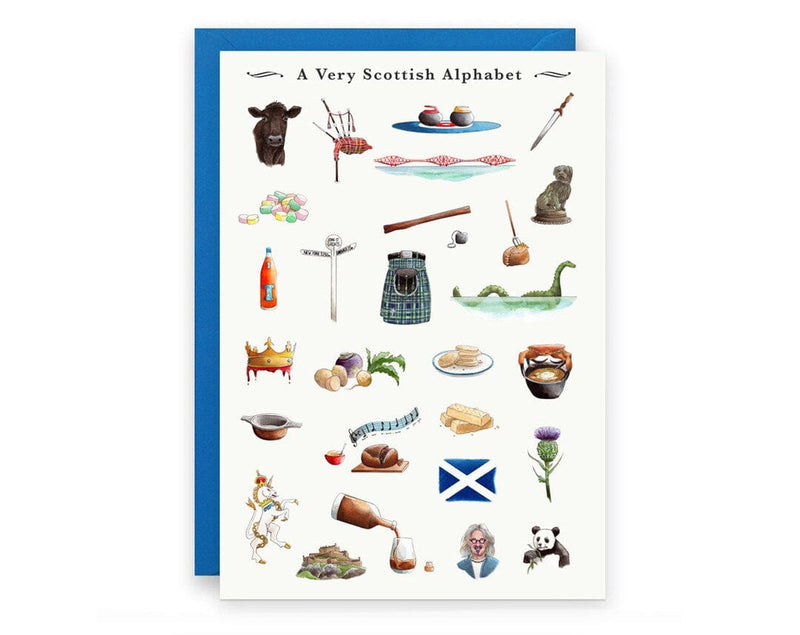 A Very Scottish Alphabet Greeting Card