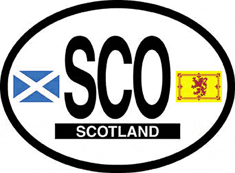 Scotland Oval Country of Origin Decal - 1154