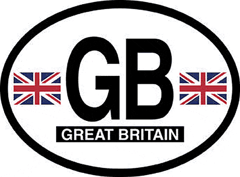 Great Britain Oval Reflective Decal - 1183