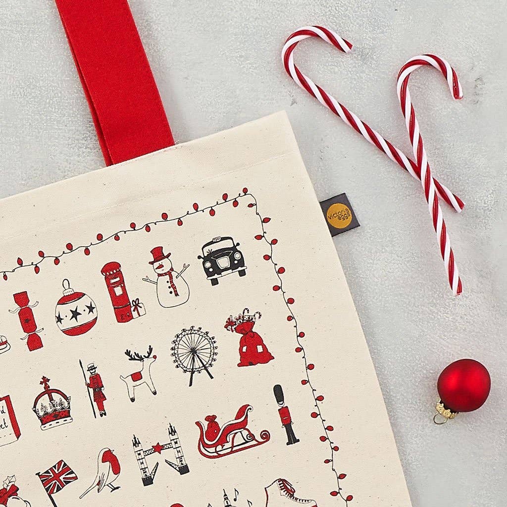 Victoria Eggs - London Christmas Canvas Bag