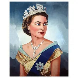 Young Queen Elizabeth II Portrait Greeting Card