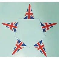Union Jack Bunting Triangle 8x12 (50 Flags)