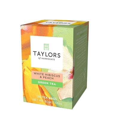 Taylors of Harrogate White Hibiscus & Peach Green Tea - 20 Wrapped Tea Bags