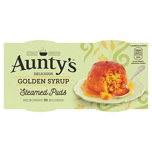 Auntys Golden Syrup Pudding 2x95g