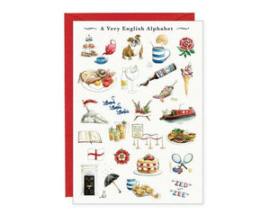 A Very English Alphabet Greeting Card