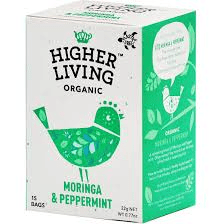 Higher Living Organic Moringa & Peppermint 15 Bags
