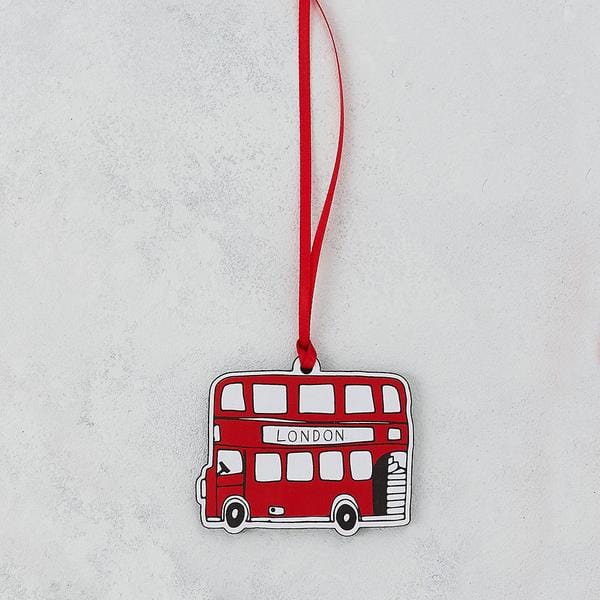 Victoria Eggs - London Bus Wooden Hanging Decoration
