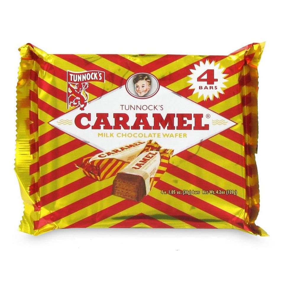 Tunnocks Chocolate Caramel Wafers 4pk 125g