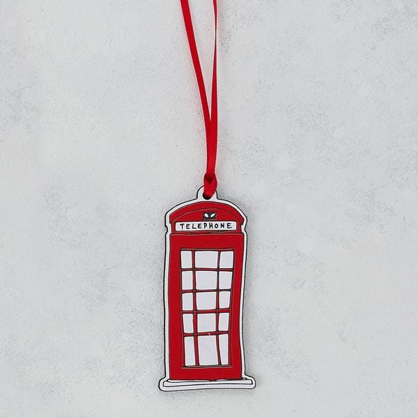 Victoria Eggs - Telephone Box Wooden Hanging Decoration