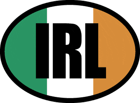 Ireland Oval Reflective Decal - 2842