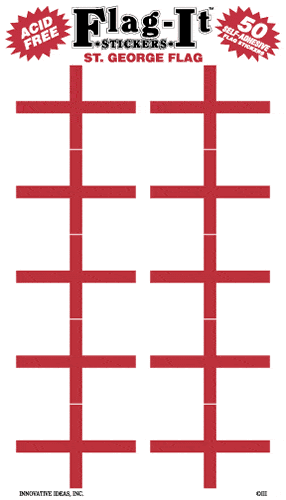 St George Flag 60 Stickers - 2685