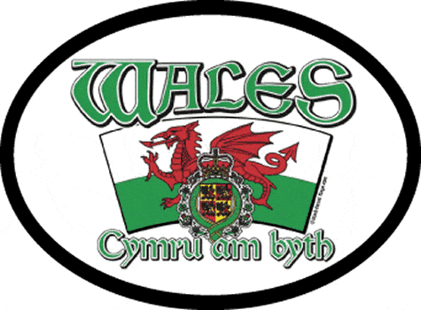 Wales Cymru Am Byth Oval Decal - 1295