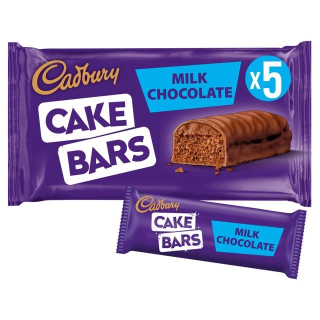 Cadbury Milk Chocolate Cake Bars 5pk 120g