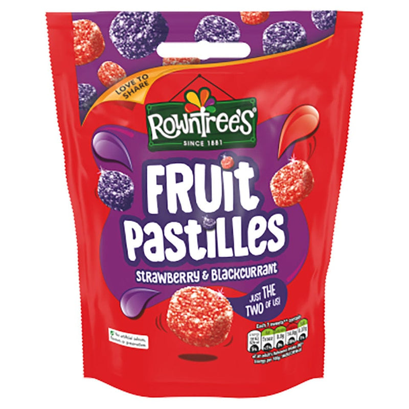 Rowntrees Fruit Pastilles Strawberry & Blackcurrant Pouch 143g